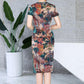 Cheongsam Female Summer Plus Size Mother Dress Daily Improved Version Low-collar Cool Cheongsam Dress Female Thin Section