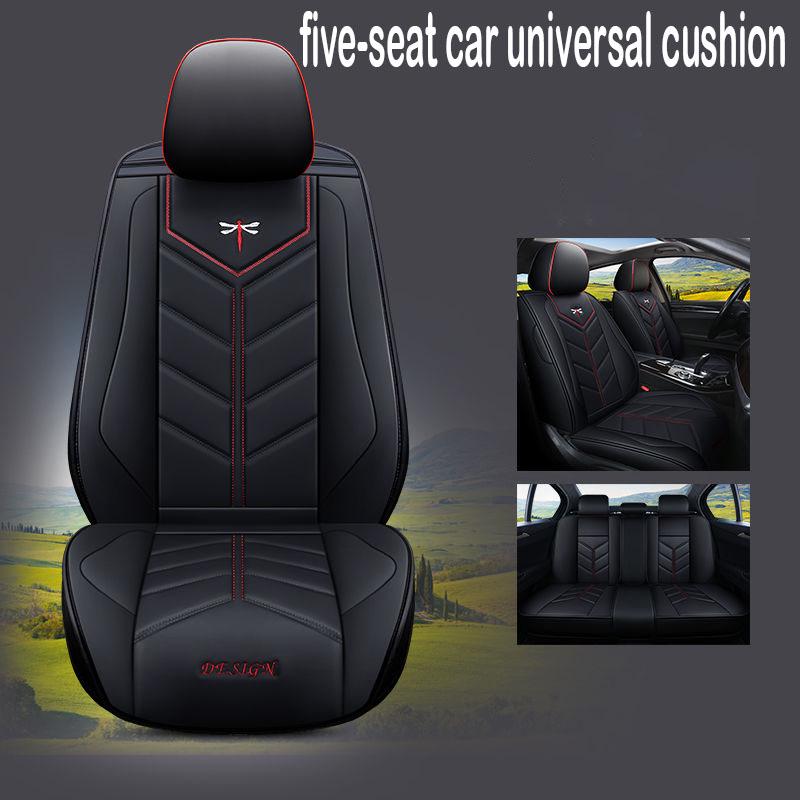 Fully enveloped leather car seat with universal non-slip five seat car seat cover comfort