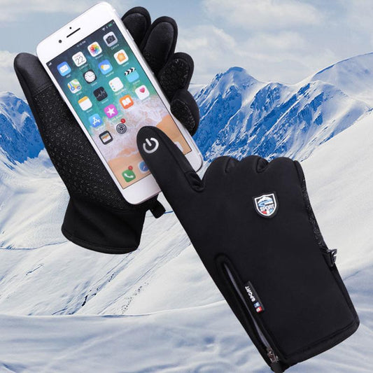 Winter Gloves Men and Women Warm Riding Sports Driving Outdoor Touch Screen Plus Velvet Windproof Cycling Motorcycle