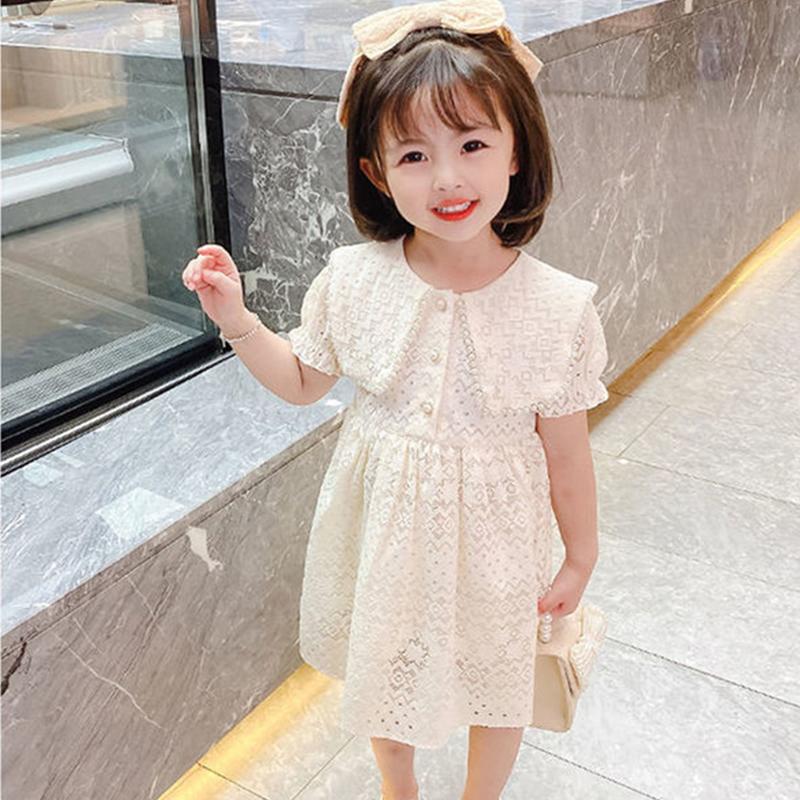 0-24M Baby Girls Dress Newborn White Lace Tutu Party Wedding Dress Toddler Princess Costumes Elegant Puff For Infant Girls