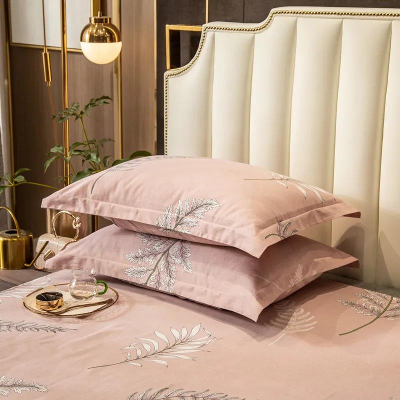 Two-piece Pillowcase Modern Minimalist Thickened Brushed Pillowcase Double Bedroom Pillowcase 48*74cm