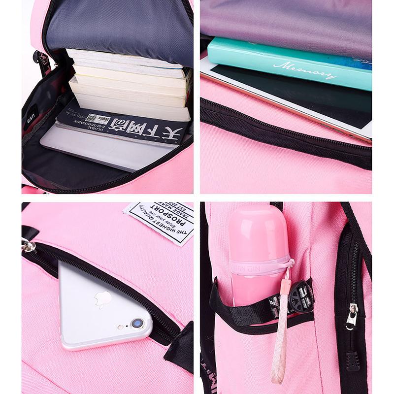 Female Elementary School Students Fashion Lightweight School Bag Junior High School Students Large Capacity Backpack