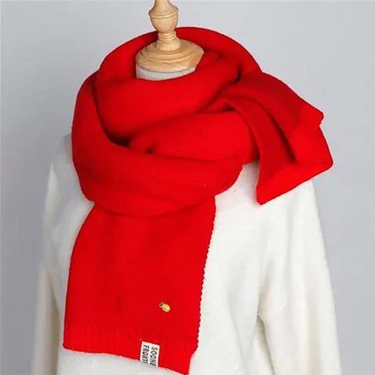 Little Pineapple Scarf Female Winter Style Korean Thickened Wild Fashion Cute Girl Knitted Wool Scarf