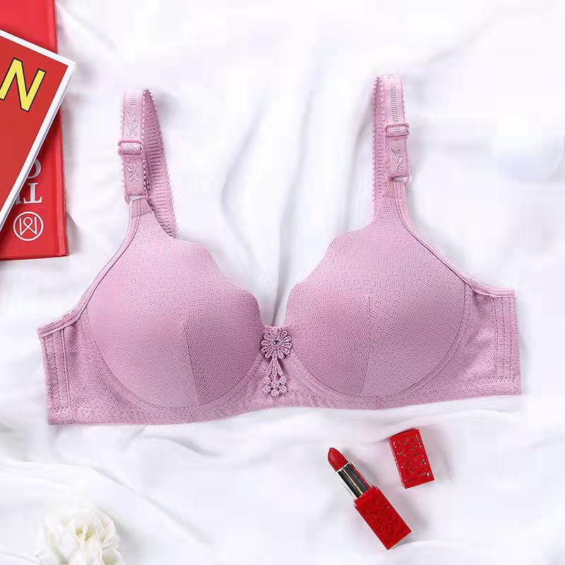 Thin Section Beautiful Back Large Size No Steel Ring Anti-sagging Gathered Light and Thin Seamless Breathable Women's Underwear Bra