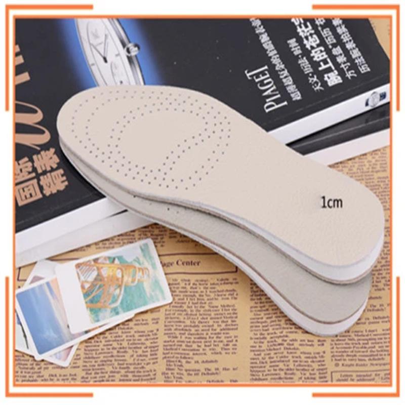 Women's Heightening Insoles Martin Boots Special Breathable Deodorant Inner Heightening Insoles Men's Heightening Pads Full Cushion Cowhide Insoles