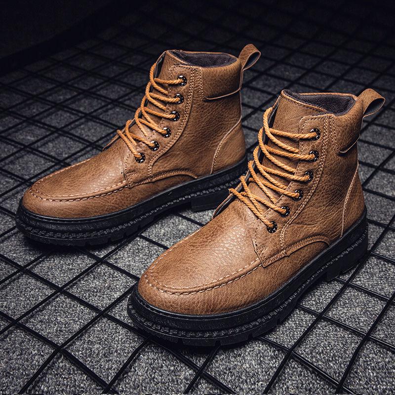 High-top Leather Shoes Men Work Boots Male Martin Boots Men Desert Boots Casual Men's Shoes