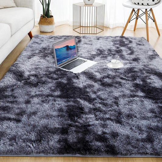 Soft Carpet for Living Room Plush Rug Fluffy Thick Carpets Bedroom Decor Area Long Rugs Anti-slip Floor Mat Gray Kids Room Mat