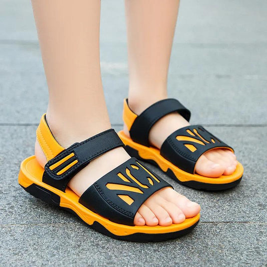 Boys Shoes In Summer Boys Soft Sole Anti-slip Casual Sandals Kids Outdoor Beach Flat Sandals