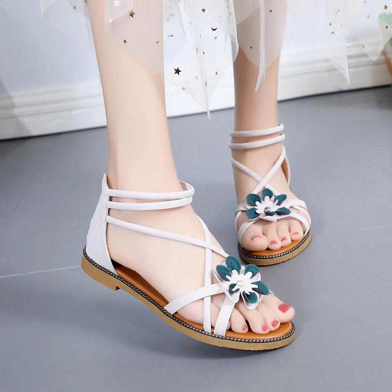 All-match Sandals Women's Shoes Flat Shoes Beach Shoes Summer Roman Shoes Flat Sandals Light Sandals Ladies Flat Sandals