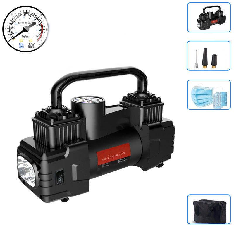 Car Inflatable Pump Double-cylinder High Power Data Show Car Portable Air Pump Tire 12V Electric High-pressure Pump Inflatable Tool