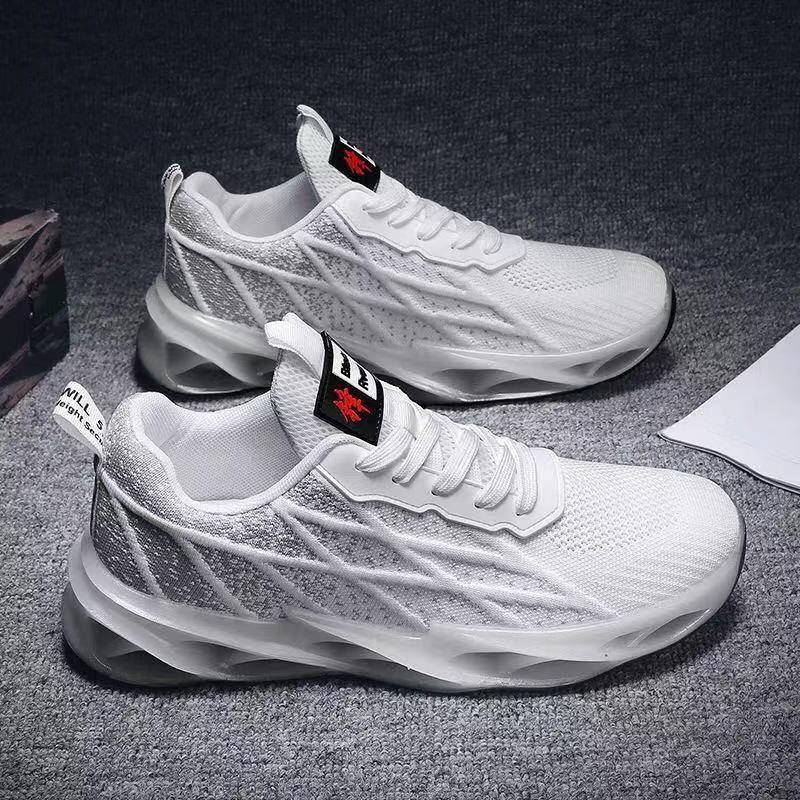 Men's Shock-absorbing Sneakers Spring and Summer Blade Soft Sole Comfortable Casual Shoes Running Shoes Mesh Breathable Sports Shoes