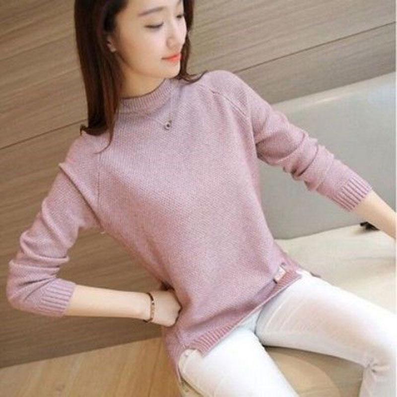 Sweater Women's Sweater Autumn and Winter Loose Wild Bottoming Shirt Long Sleeve Round Neck