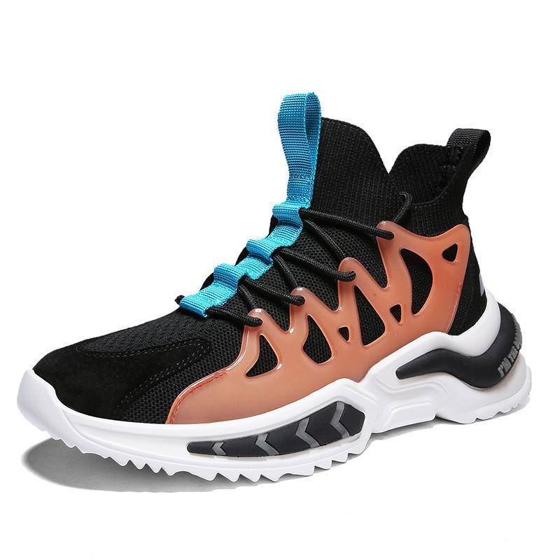 Spring and Summer Sports Casual Men's Shoes All-match Korean Running Shoes Anti-slip Wear-resistant Increased Basketball Shoes