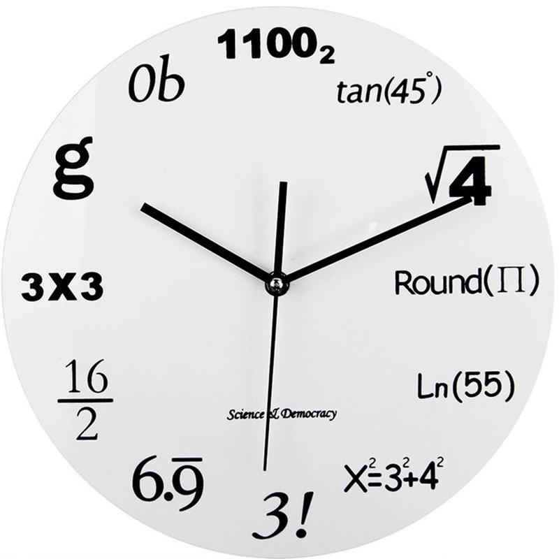 Clocks and Watches Wall Clocks Creative Mathematics Formula Fashion Living Room Personality Acrylic Quartz Clock Simple Modern Clock Mute Wall Clock