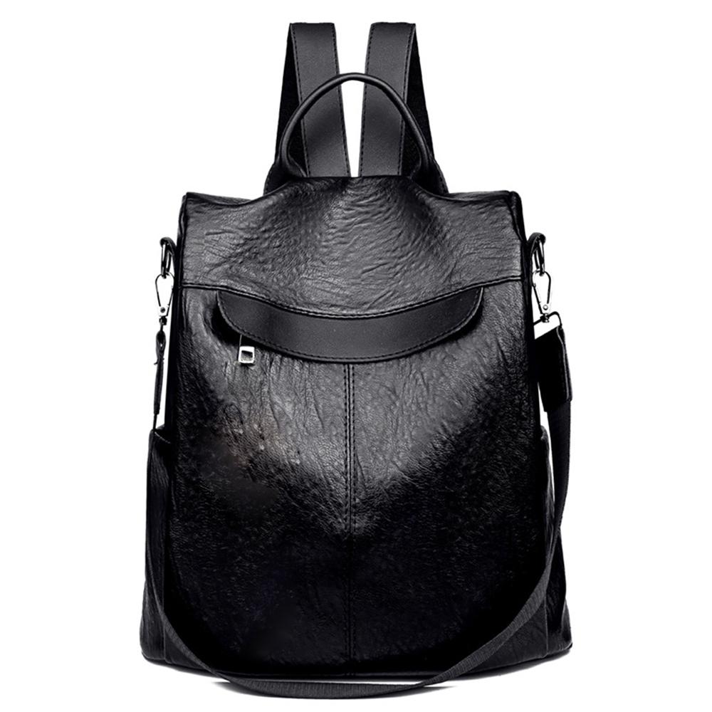 New Wild Fashion Large Capacity Backpack Ladies PU Anti-theft Bag Short Distance Outdoor Travel Bag