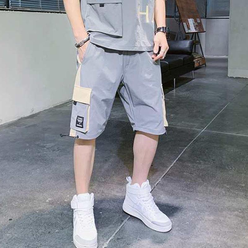 Summer Suit Men's Trend with A Set of Summer Clothes Handsome Casual Running Sports Short-sleeved Summer Suit Trend