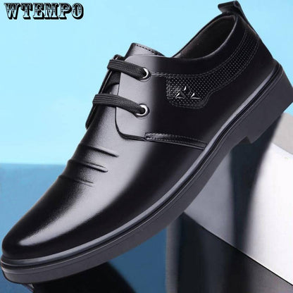 Leather Men Shoes Brand Casual Loafers Moccasins Breathable Slip on Black Business Shoes