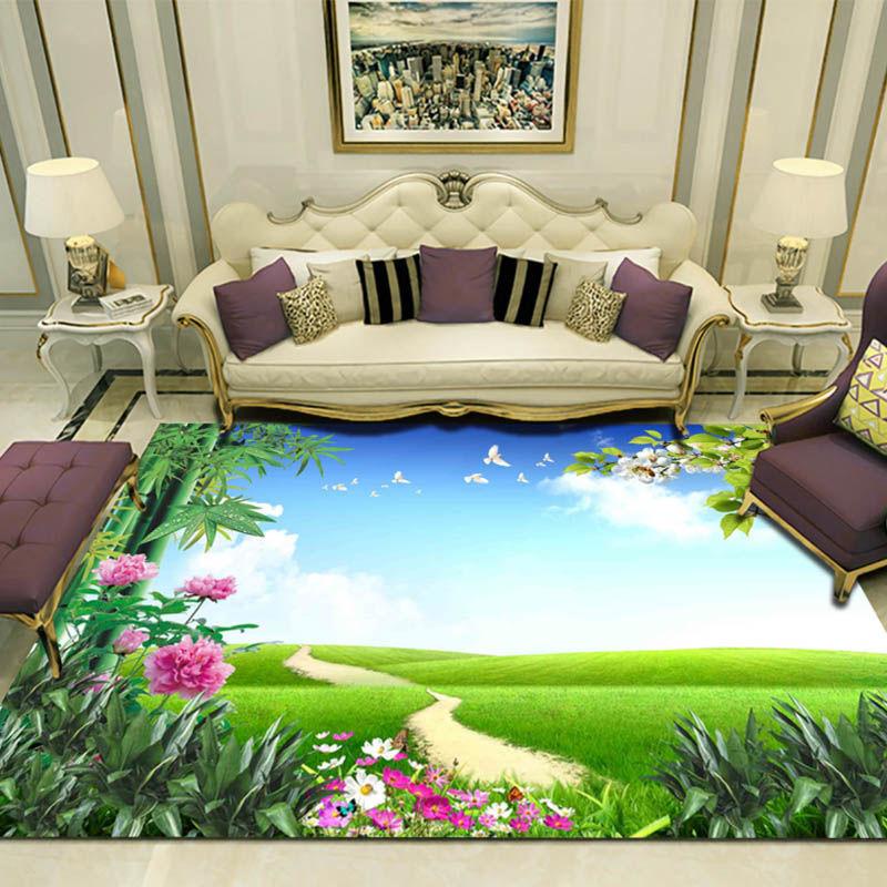 3D Carpet Living Room Sofa Coffee Table Blanket Large Area Home Bedroom Bedside Blanket Tatami Mat Floor Mat Door Mat