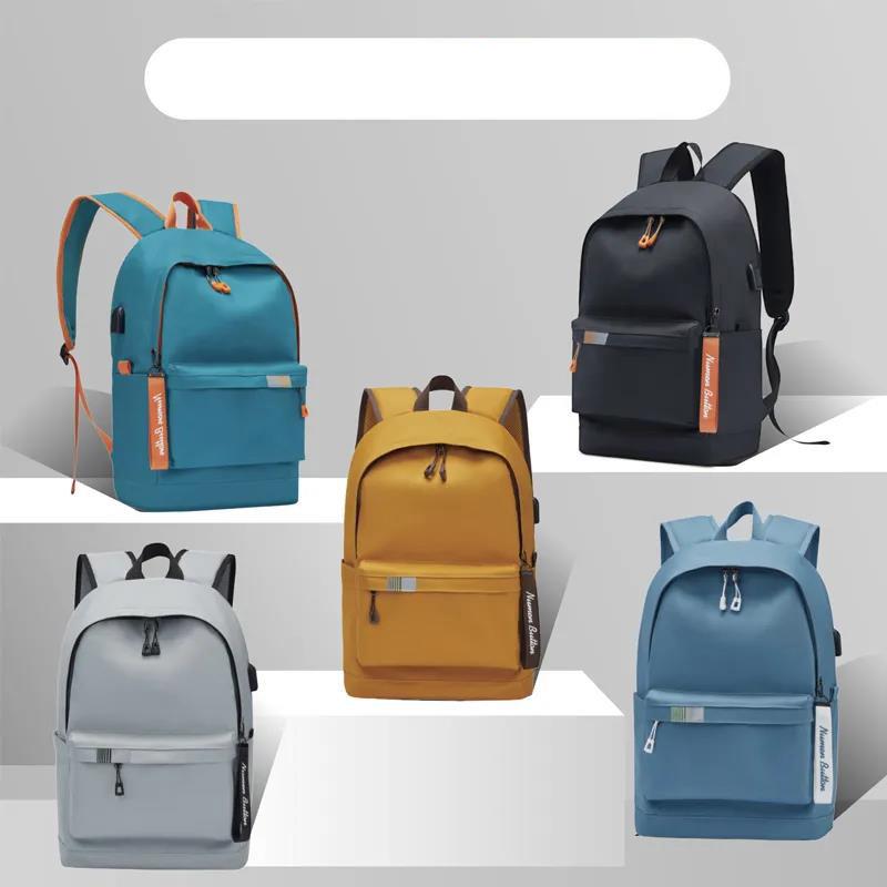 Schoolbags Large-capacity Backpacks Men and Women Backpacks Trendy Bags Computer Bags All-match Canvas Bags Simple Style Travel Bags Standard Version