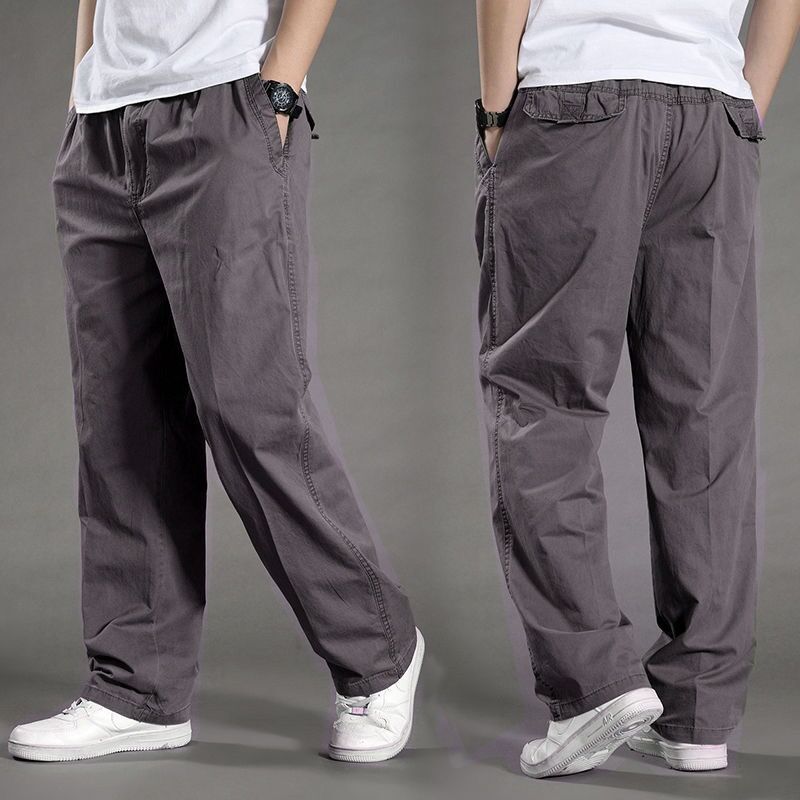 New Wide-leg Pants Multi-pockets Casual Pants Summer Large Size Straight Casual Pants Men's Outdoor Loose Version of Sports Pants