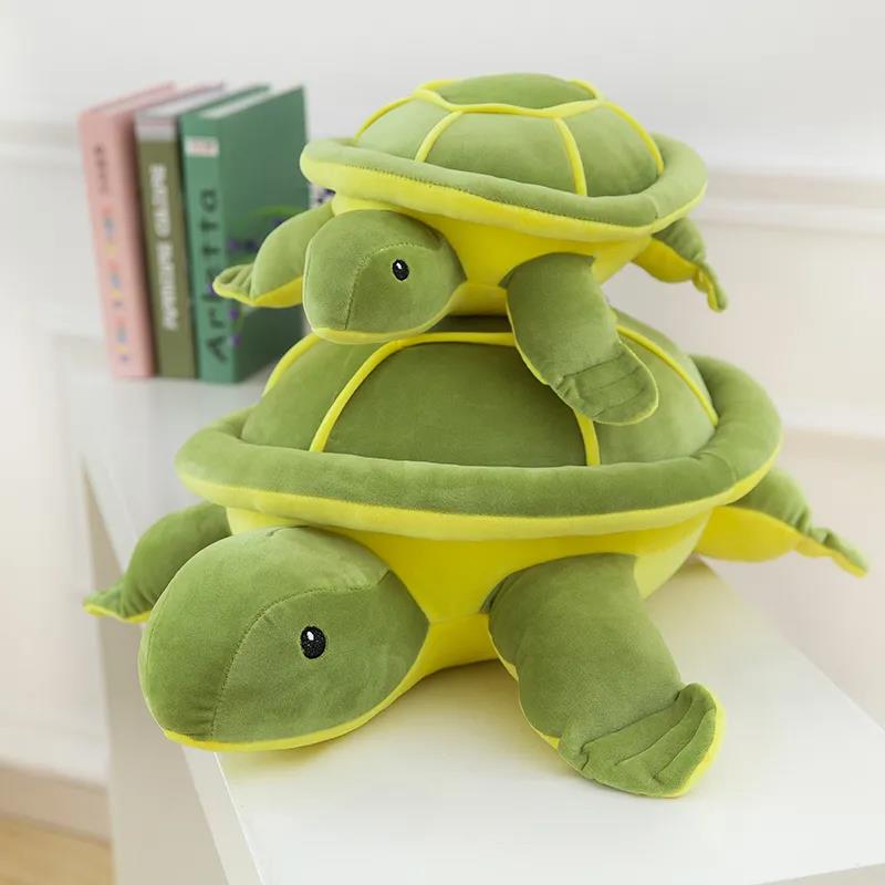 40/80cm Lovely Turtle Plush Toy Super Soft Down Cotton Doll Large Pillow Cute Turtle Doll Children's Birthday Gift