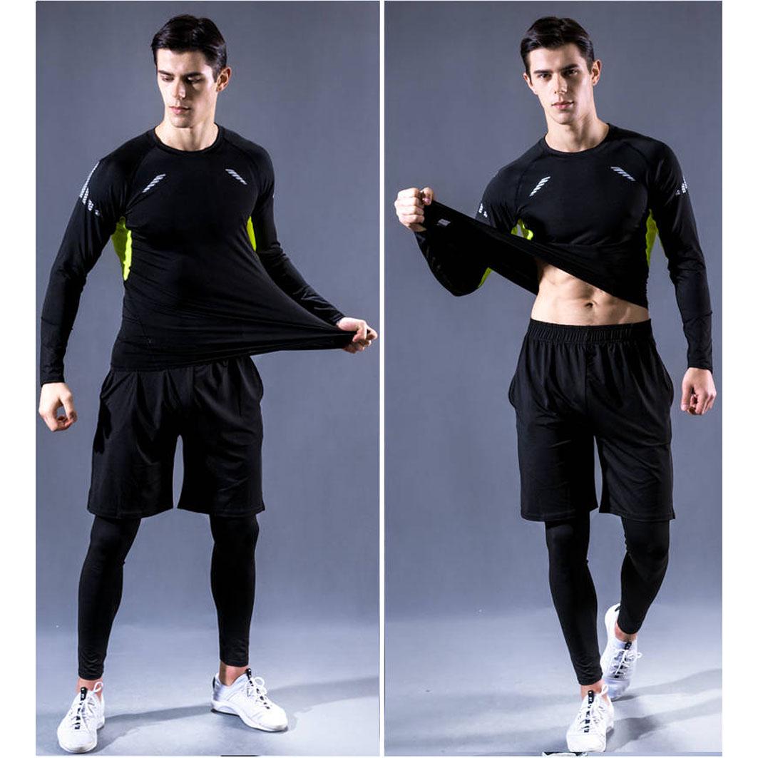 Men's Sportswear Compression Sport Suits Quick Dry Running Sports Joggers Training Gym Fitness