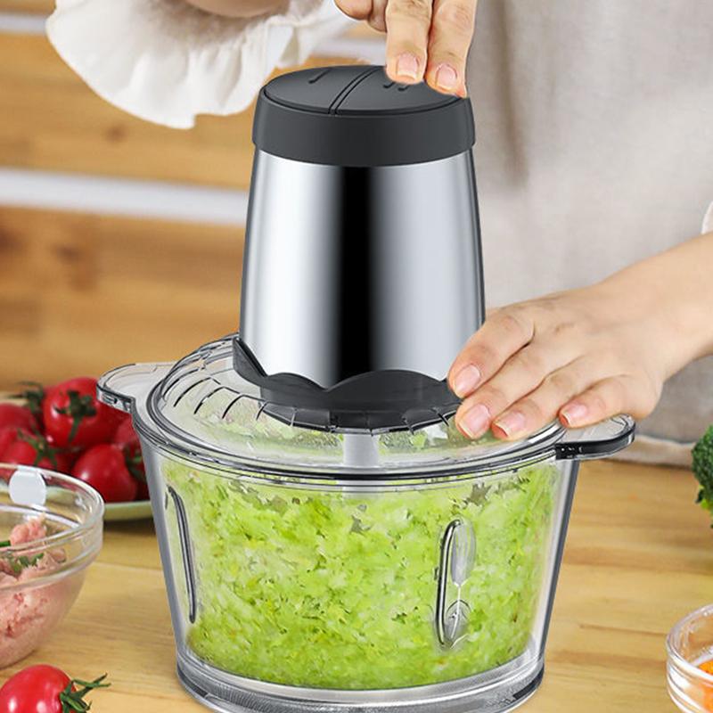 Household Electric Small Meat Grinder Automatic Mixer Multi-function Garlic and Vegetable Cooking Machine