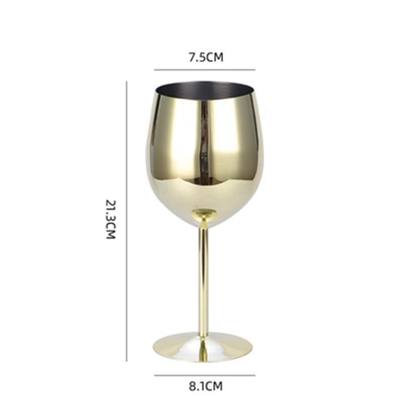 Personalized Wine Glasses Stainless Steel Metal Wineglass Bar Wine Glass Champagne Cocktail Drinking Cup Charms Party Supplies