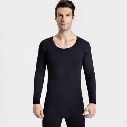 Men Winter Thermal Underwear O-neck Tops Pants Male Autumn Clothes Tight Suit Thicken Windproof Comfortable Soft Lining Long Sleeve High Elasticity