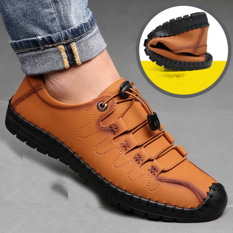 Men Winter Shoes Warm Fashion Genuine Leather Snow Boots Waterproof Boots Men's Plush Warm Boots