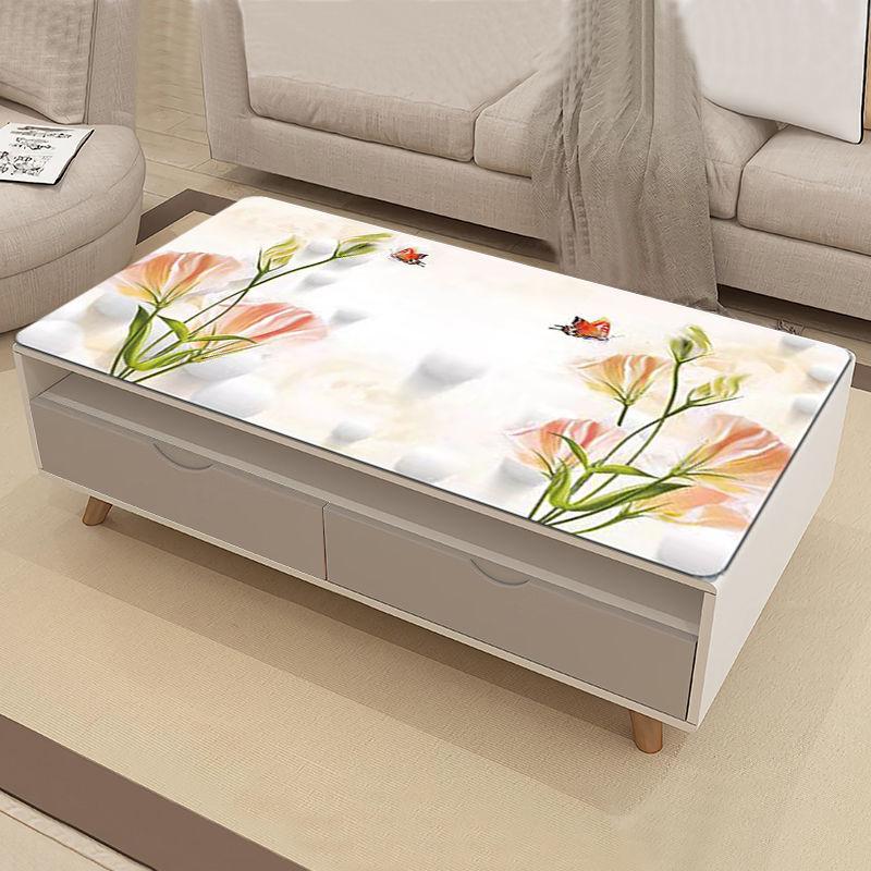 Soft Glass Transparent 3d Pattern Table Mat Thickened Household Pvc Table Mat Waterproof Anti-scald Oil-proof and Disposable