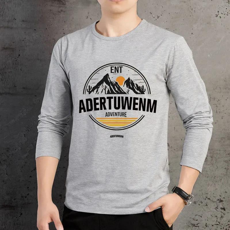 Autumn Men's Long-sleeved T-shirt Youth Round Neck Bottoming Shirt Plus Size Men's Top T-shirt