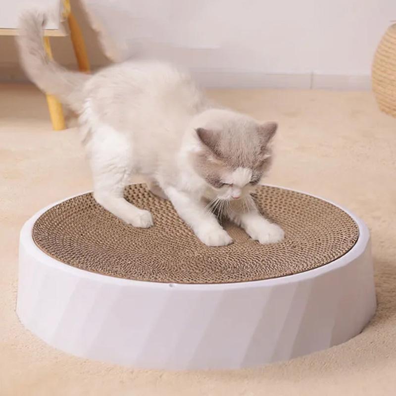 Three In One Cat Scratching Board Nest Grinding Cat Claw Board Cat Stick Wear-resistant Multi-functional Corrugated Paper Cat Scratching Basin Cat Toy