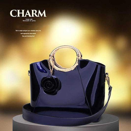 Bag Female High-grade Patent Leather Ladies Handbag Fashion Elegant Diagonal Bag Shoulder Bag