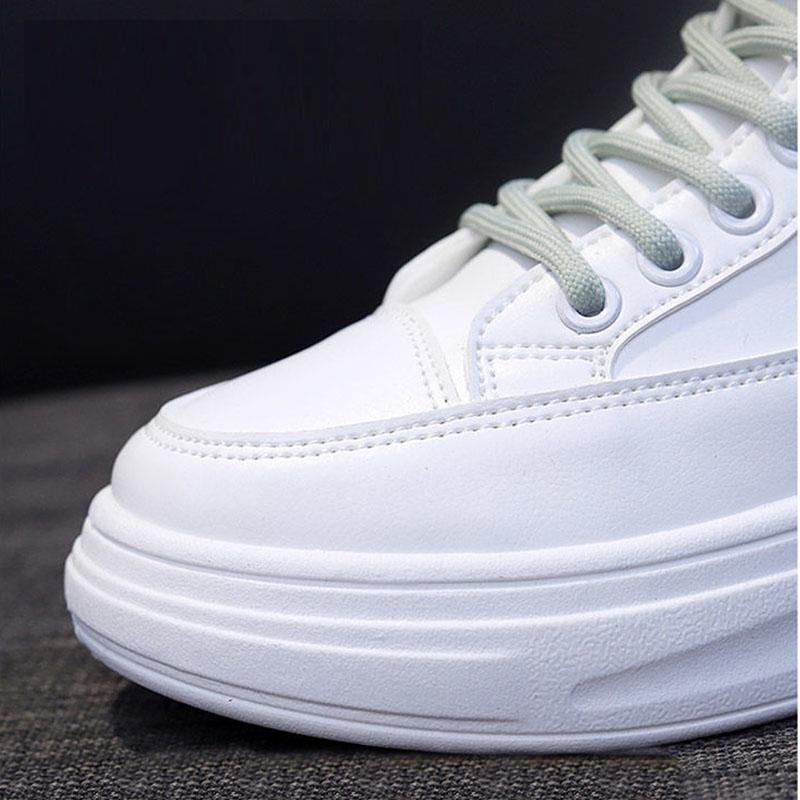 Genuine Leather High-top Shoes Women's Shoes Korean Version of All-match Casual Shoes Sports Shoes Autumn and Spring Single shoes