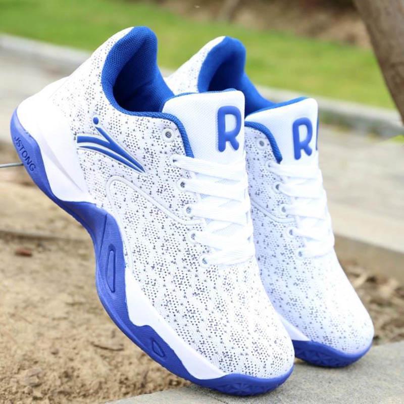 Plus Size 39-44 Men Mesh Sneakers Low-top Running Sports Basketball Shoeses Non-slip Comfortable Wear-resistant Sports Shoes