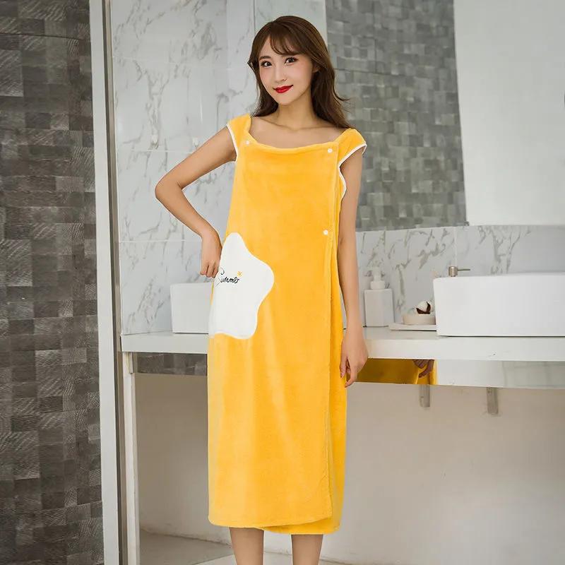 Household Wearable Bathrobes Women Microfiber Soft And Skin-Friendly Absorbent Bath Towels Home Textiles Bathroom Sauna Towels