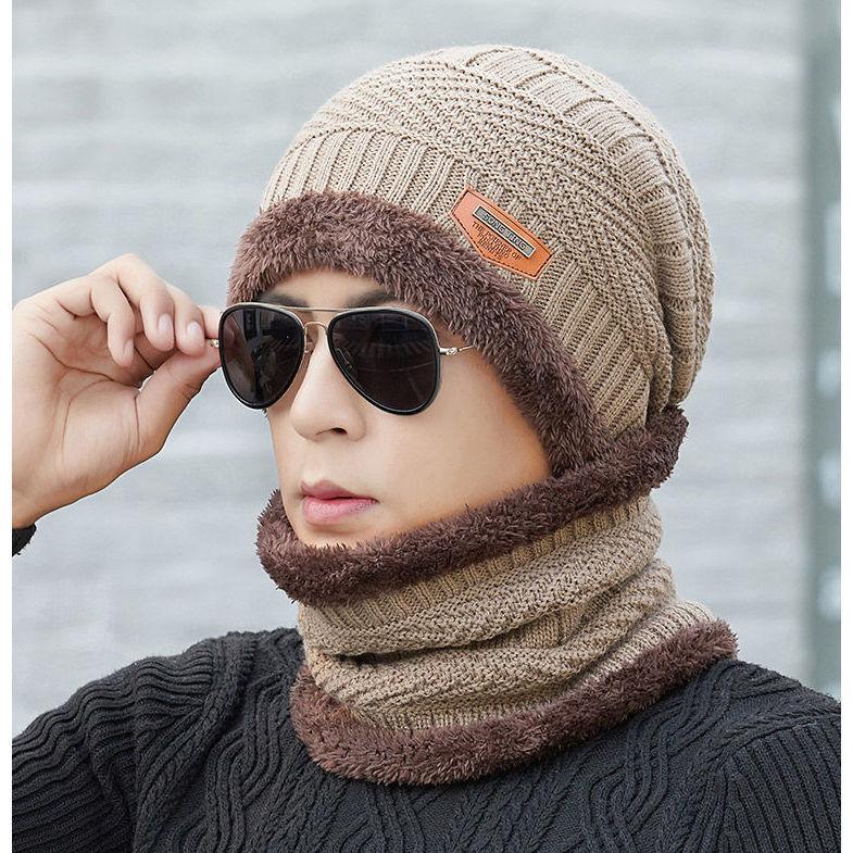 Neck Warmer Winter Hat Scarf Knit Beanie Cap for Men and Women Thick Knitted Arrow Sign Hat