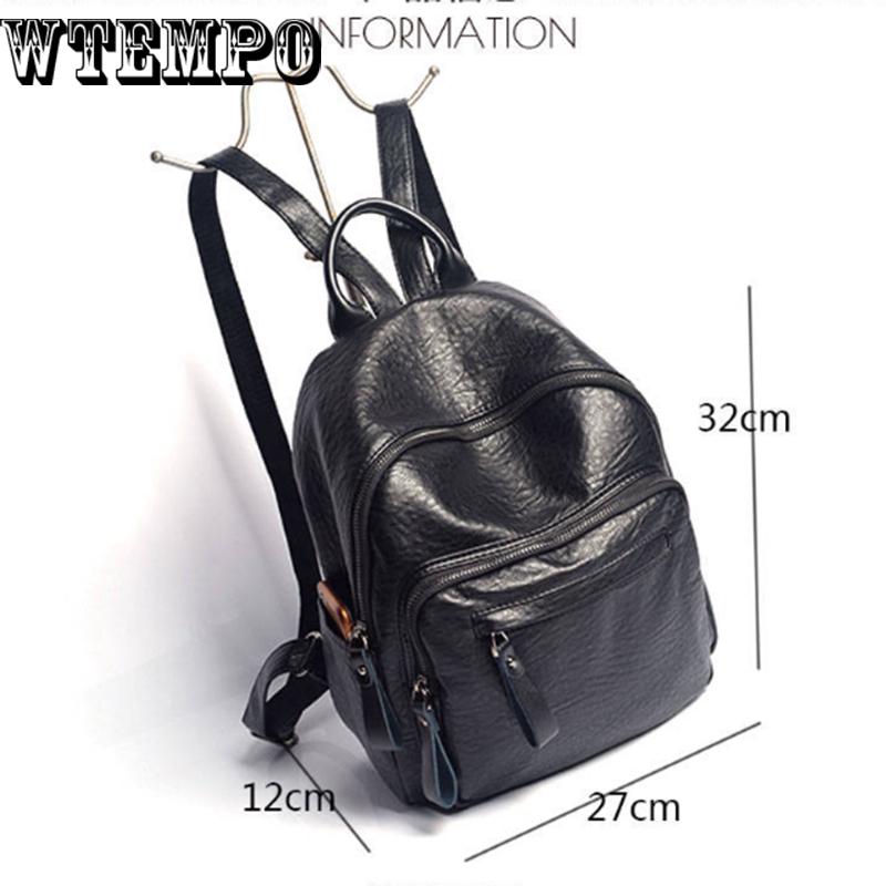 Backpack Women Pu Leather Female Backpacks Teenager School Rucksack