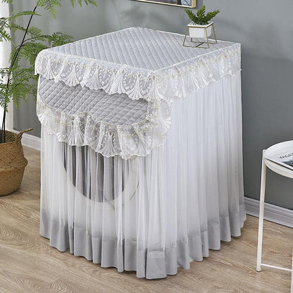 Lace Ruffle Floral Washing Machine Dust Cover Protection Front Durable Soft Home Lace Proof Case Washing Machine Protective Dust