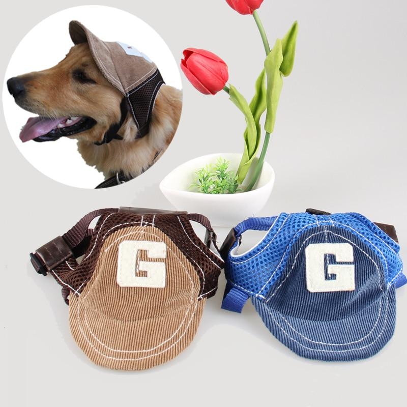 Pet Dog Hats Breathable Cute Baseball Sun Cap with Ear Holes for Small Medium Large Dog Outdoor Accessories Hiking Sports