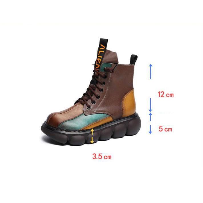 Women's Winter Flat Bottomed Short Boots Soft Soled Warm Cotton Shoes Contrast Color Versatile Snow Boots