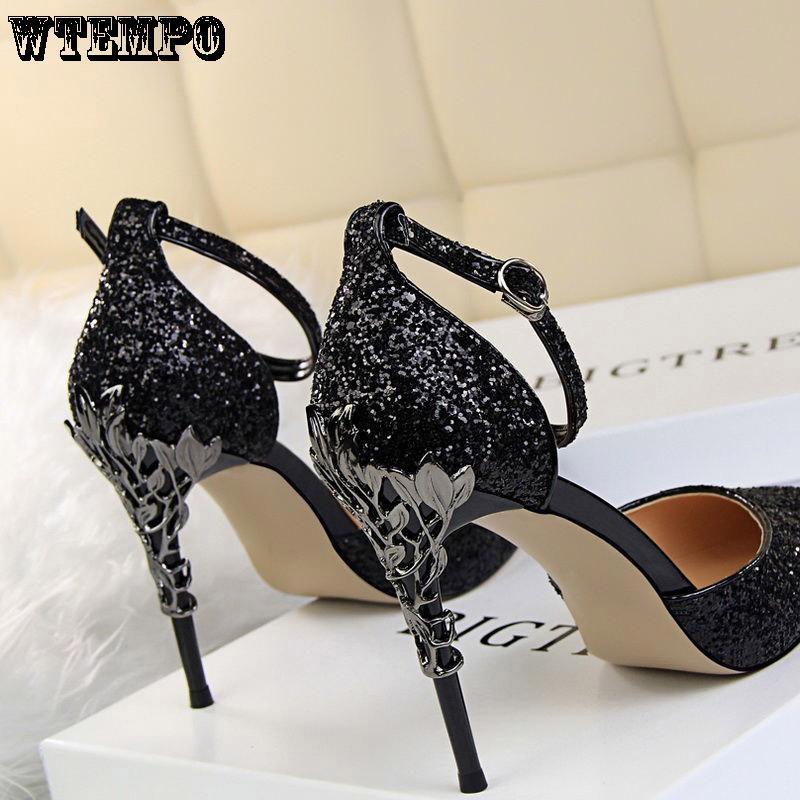 Crystal High Heel Stiletto Versatile Sexy Sequined Princess Women's Shoes