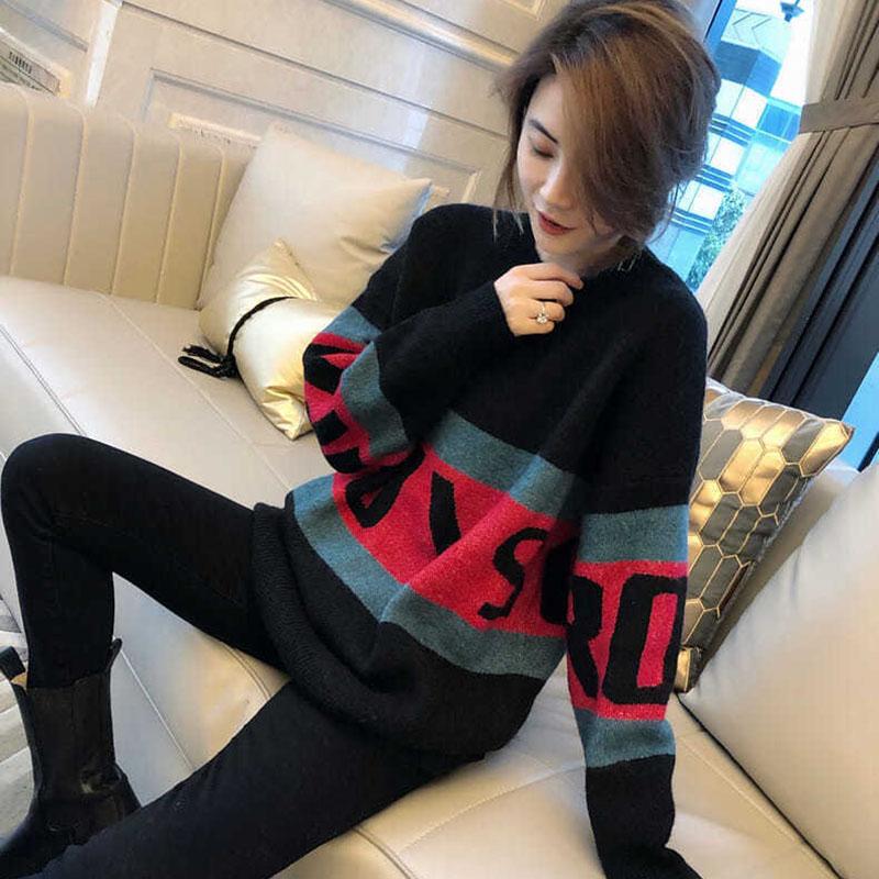 Autumn and Winter Loose Casual Bottoming Shirt In The Long Section Long-sleeved Simple Top Fashion Women's Sweater