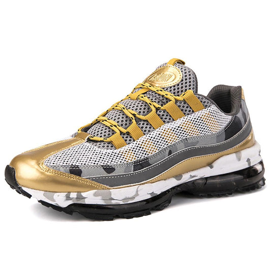 Men's Shoes Plus Size Full Palm Cushion Shoes Men's Casual Sports Shoes Mesh Breathable Running Shoes