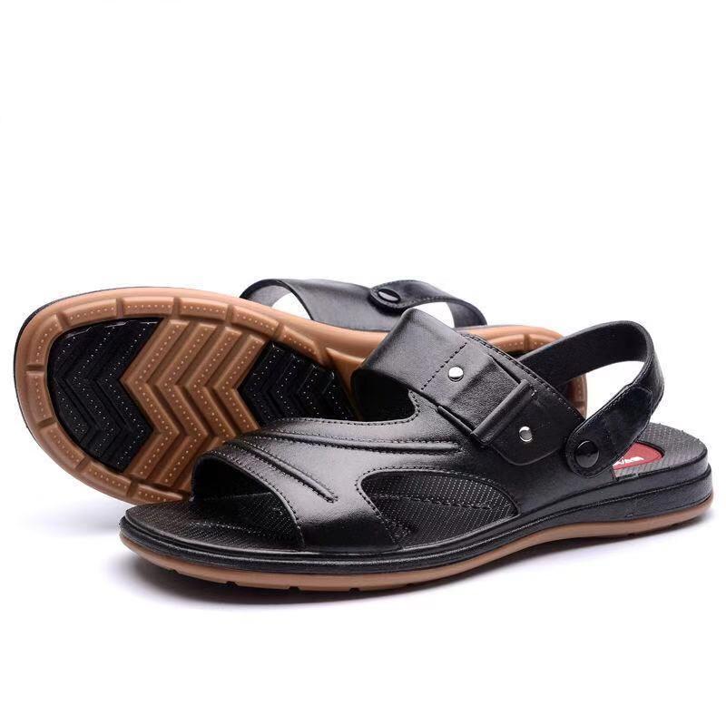 Leather Men's Sandals Summer Soft Shoes Beach Men's Sandals High Quality Sandals Slippers