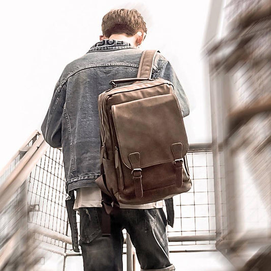 Backpack Men Genuine leather Business Bags For Men High Quality Laptop Backpack Male Shool Bags