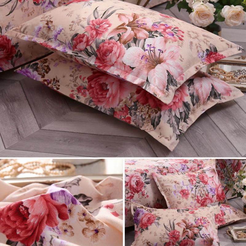 Printed Pillowcase Bedding Fashion Student Dormitory Essential Pillowcase 48X74cm A Pair