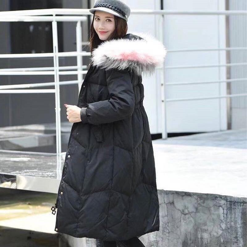 Woman's Cotton Clothing  Long Sleeve Warm Jacket Fashion Large Size Down Jacket Winter Big Fur Collar