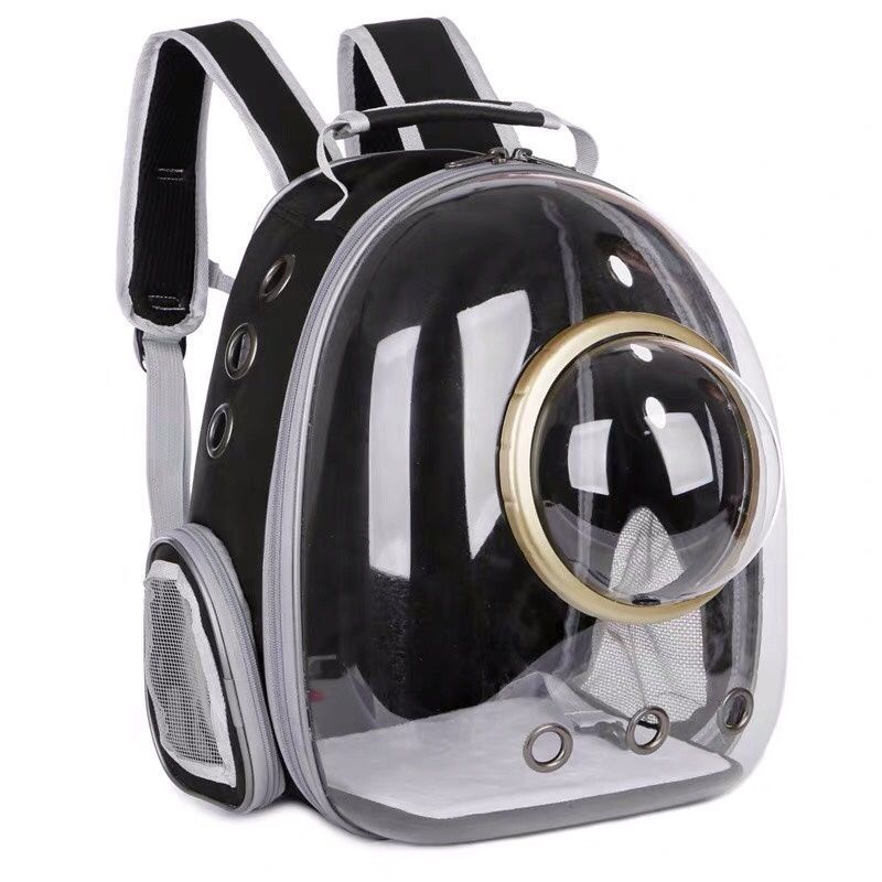 Fashion Transparent Outdoor Pet Carrying Backpack Breathable Cat Carrying Portable Pet Travel Bag